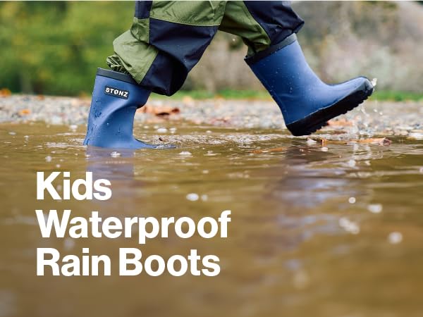 Amazon.com | Stonz Rain Boots – Waterproof Natural Rubber