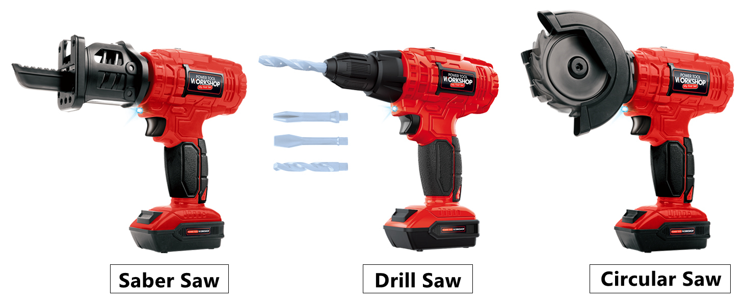 YICORO Toys for Boys Girls, Kids Drill Set Toys, Pretend to