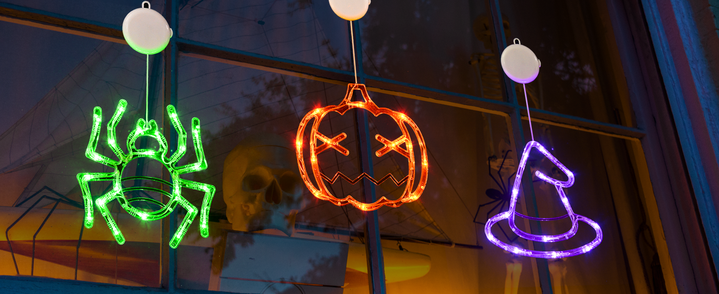 halloween window lights
