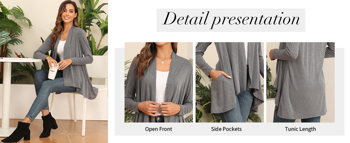 pogtmm cardigan lightweight cardigans for women open front long sweaters for women