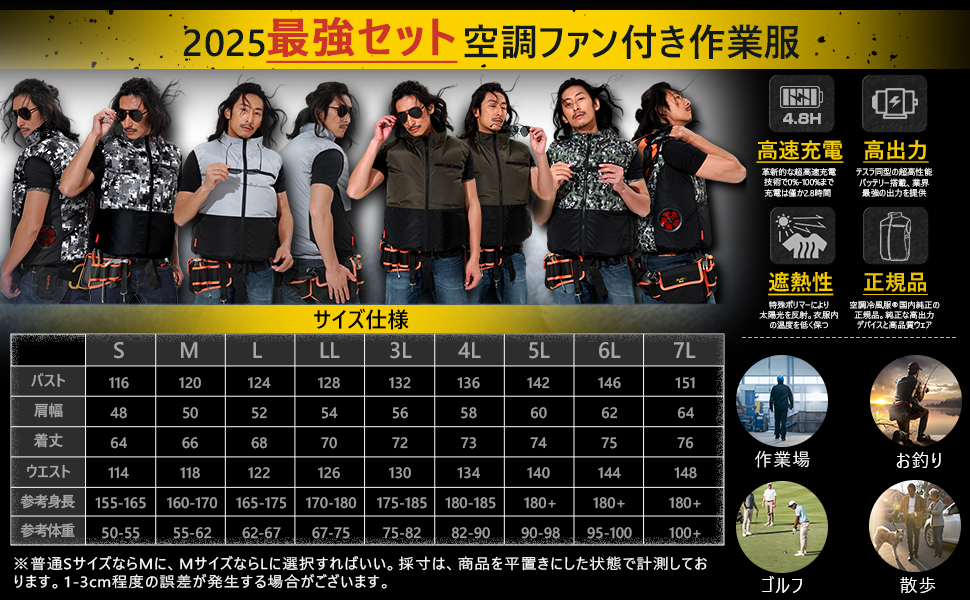 【2025年最新】空調冷風服 ファン付きベスト&バッテリーセット（サイズ_4L） 8セット＆2025最新＆30V】空調作業服 空調ウェア ベスト 2025