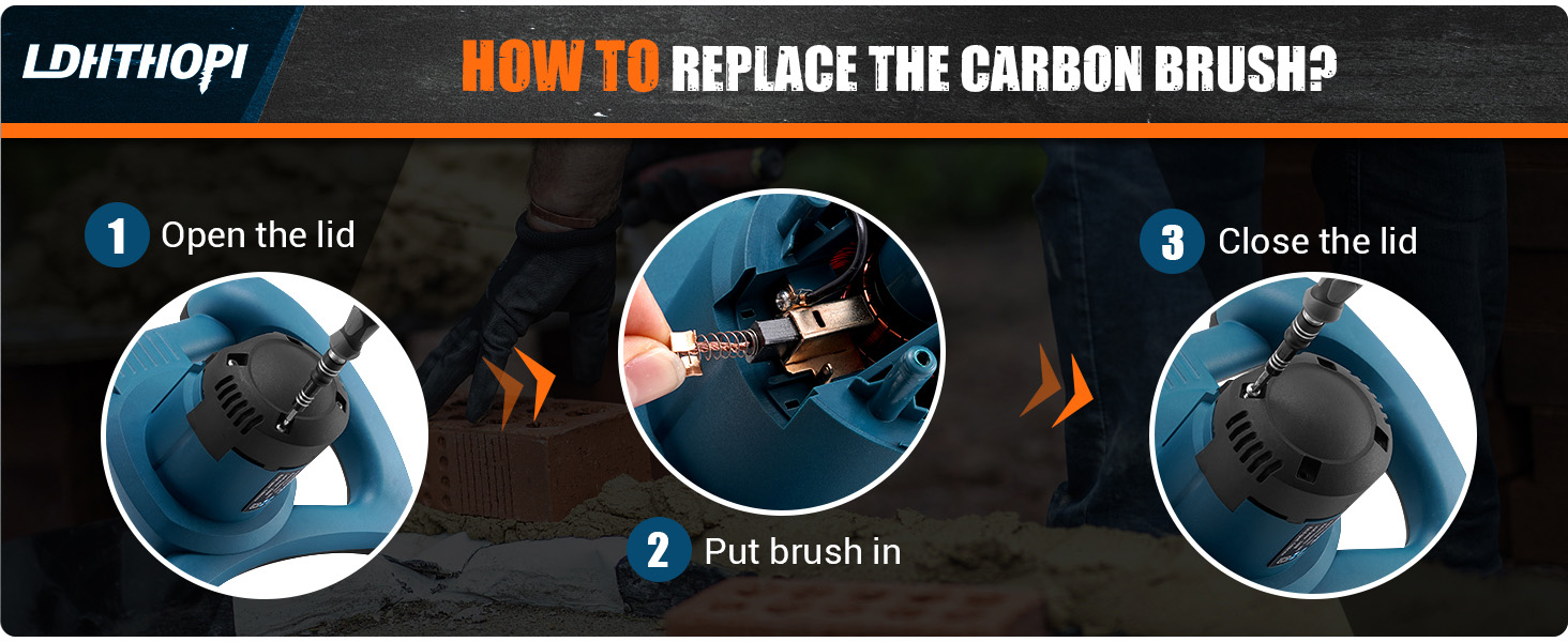 LDHTHOPI Cement Mixer, 2300W Electric Paint Mixer, Handheld