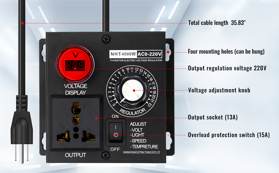 ZOWZEA AC Motor Speed Controller 120V ,Variable Speed