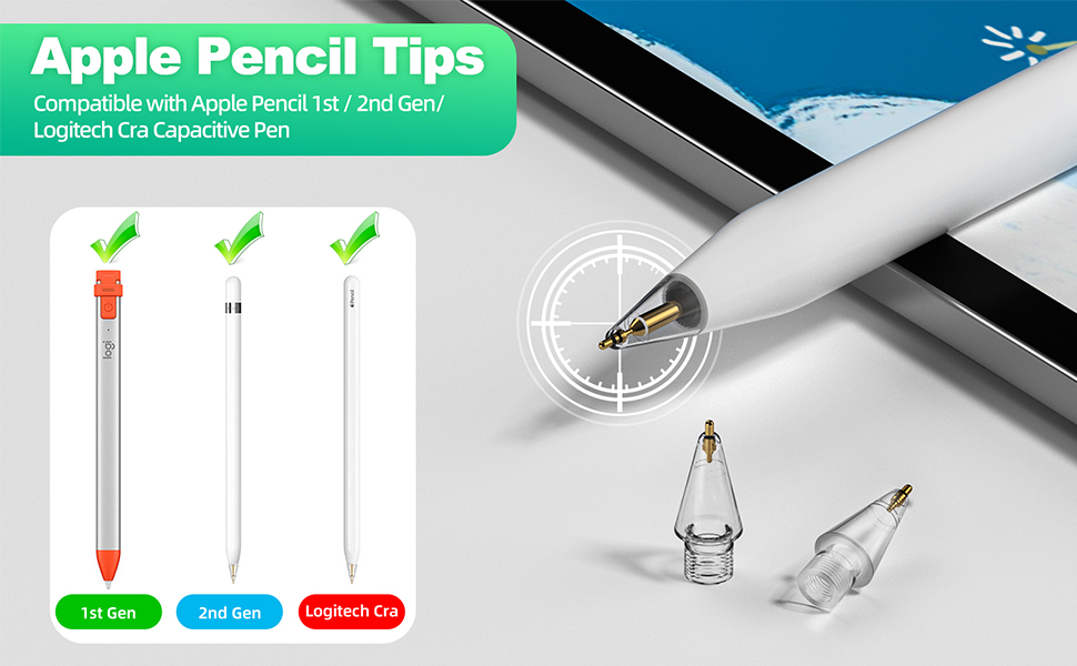 Amazon.com: HanCenDa Upgraded Apple Pencil 1st/2nd Gen Tips