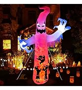 Halloween Ghost, CAMULAND 8FT Halloween White Ghost Inflatable Outdoor Decoration with Built-in C...