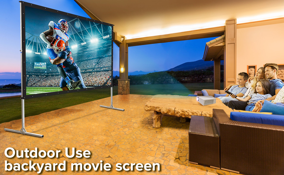 Projector Screen and Stand,120 inch Outdoor Projector