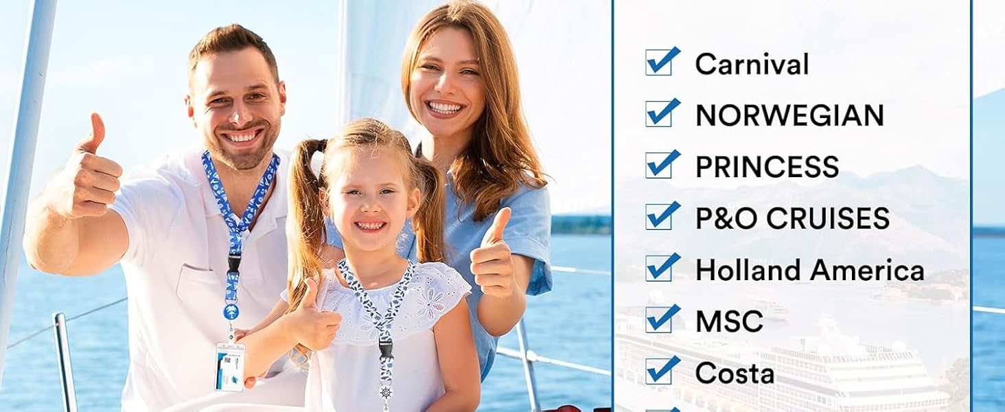 fits for Carnival, Royal Caribbean, NCL, Princess, Celebrity &amp;amp;amp;amp; all major cruise cards.