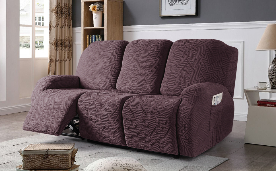 Ruaozz Stretch Recliner Sofa Covers 3Pieces Reclining