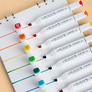 Amazon.com: MEI COLOUR Brush Tip Alcohol Markers for Adults