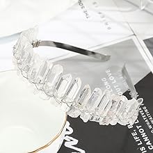 raw crystal quartz headband crown rhinestone crown hairband