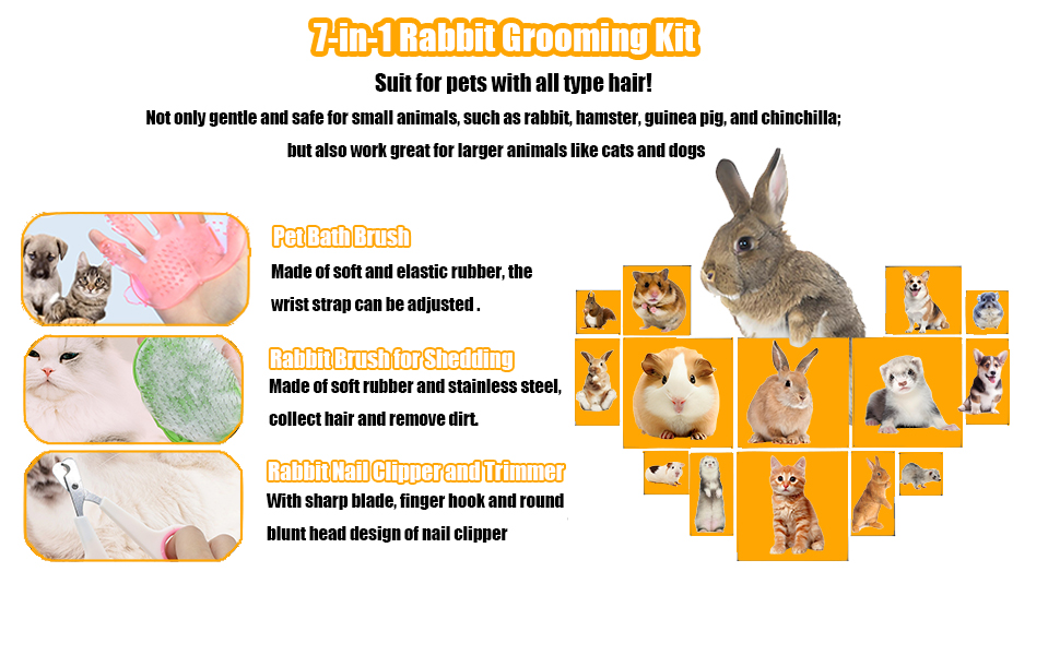 rabbit grooming kit pet grooming kit