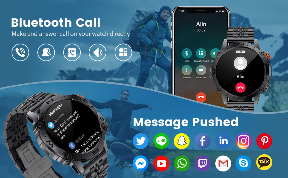 LIGE Smart Watch for Men, 1.43" AMOLED HD 360mAh Smartwatch with