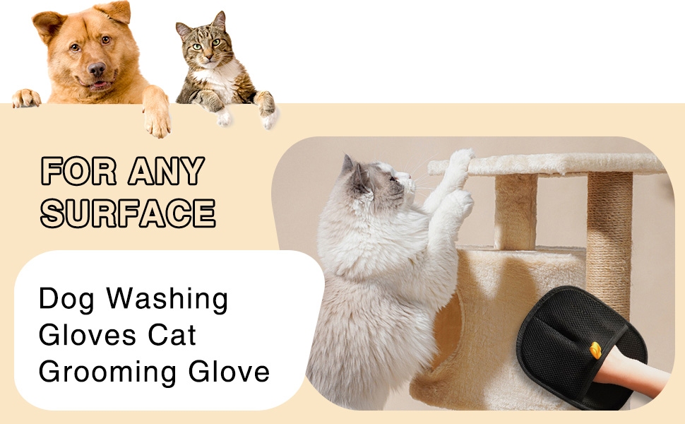 FunnAura 3 Pcs Static Removal Gloves Pet Hair, Reusable Double Sided Grooming Gloves for Grooming, Deshedding, Washing 16 aplus content image