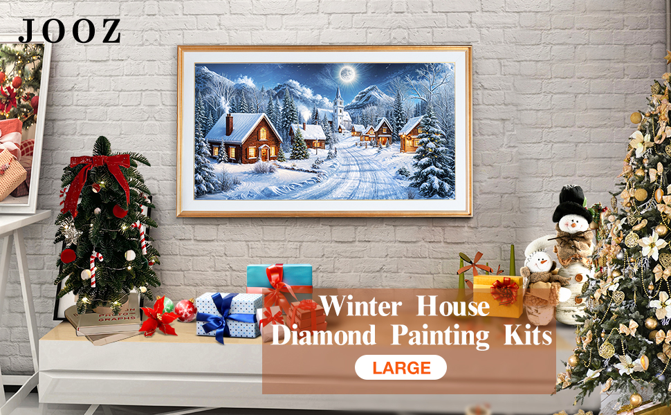 JOOZ Large Christmas Diamond Painting Kits for Adults Full