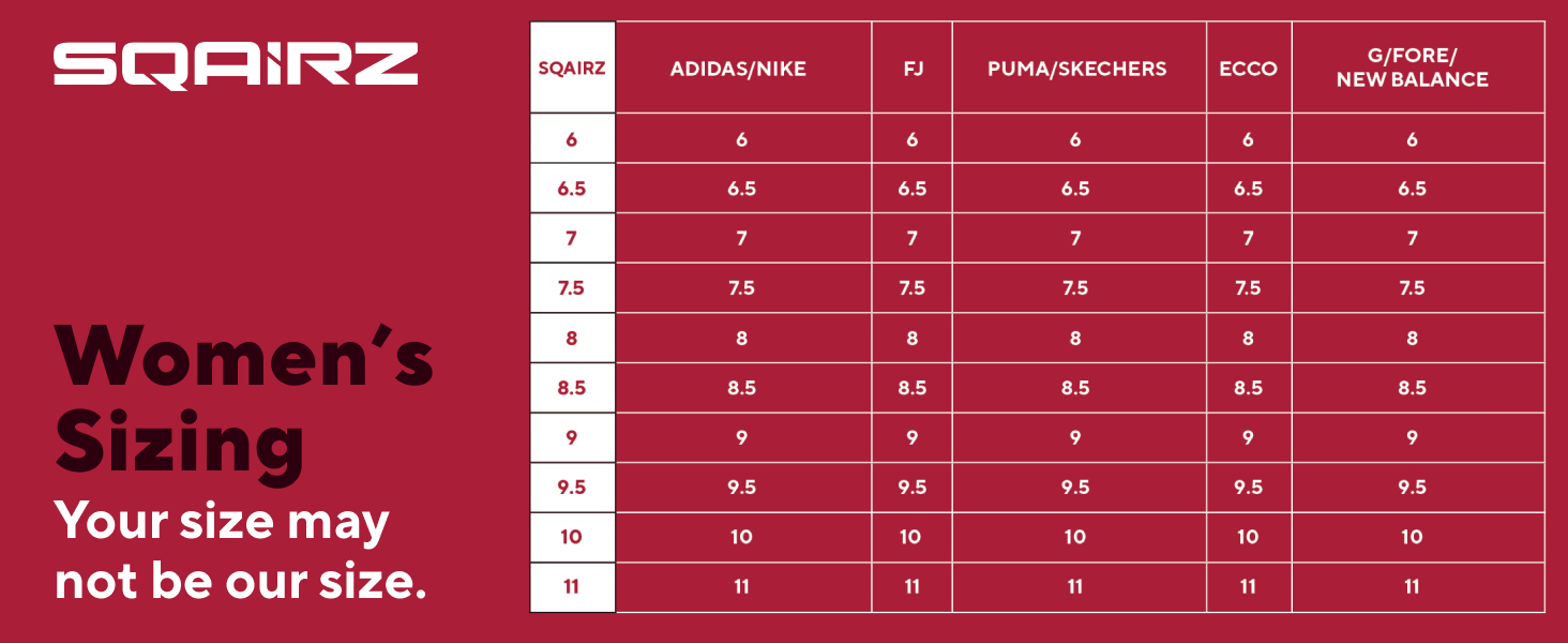 women's sizing chart