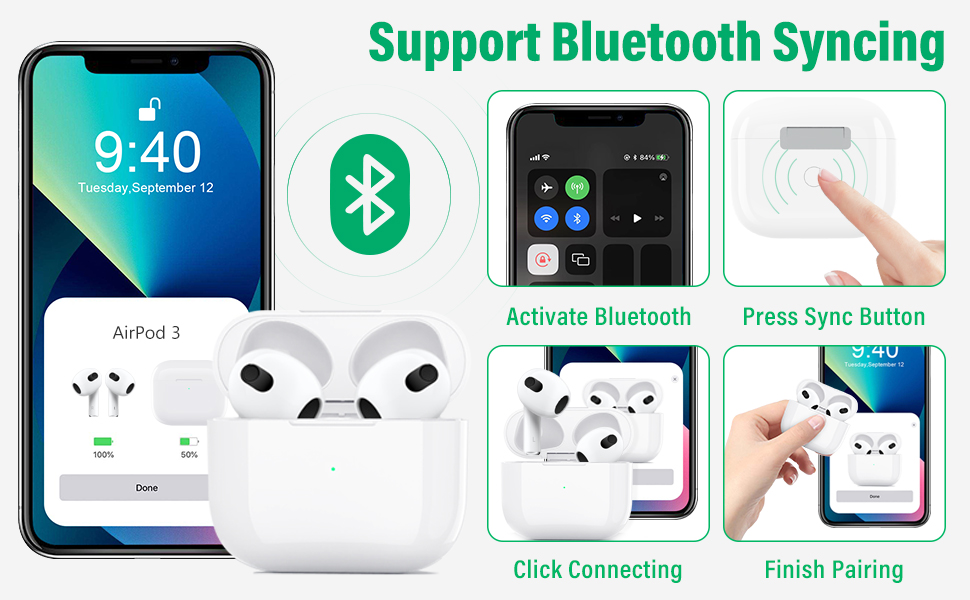 Wireless Charging Case for AirPods, Compatible for AirPod