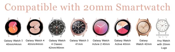 compatible with 20mm smartwatch