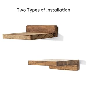 small wooden hanging wall shelf