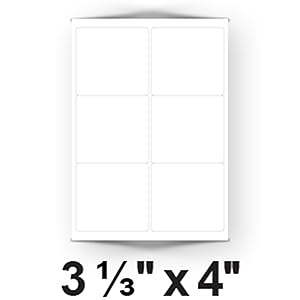 6 up label size