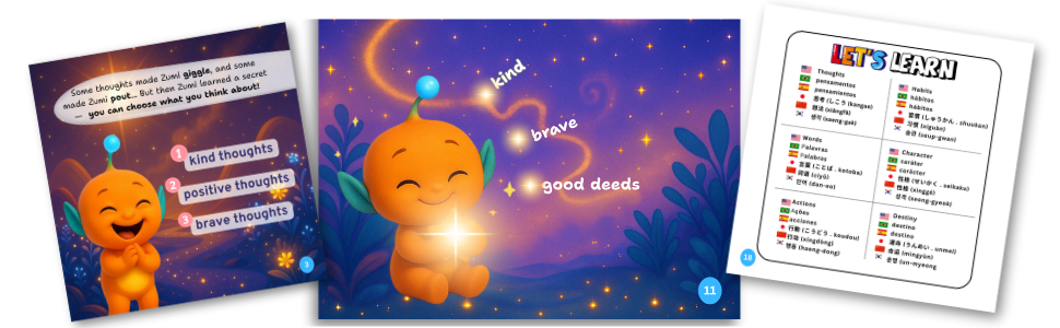 Libro de buenas acciones, buenos pensamientos y bondad para niños.
