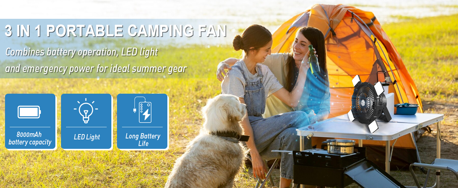 multi-functional camping fan
