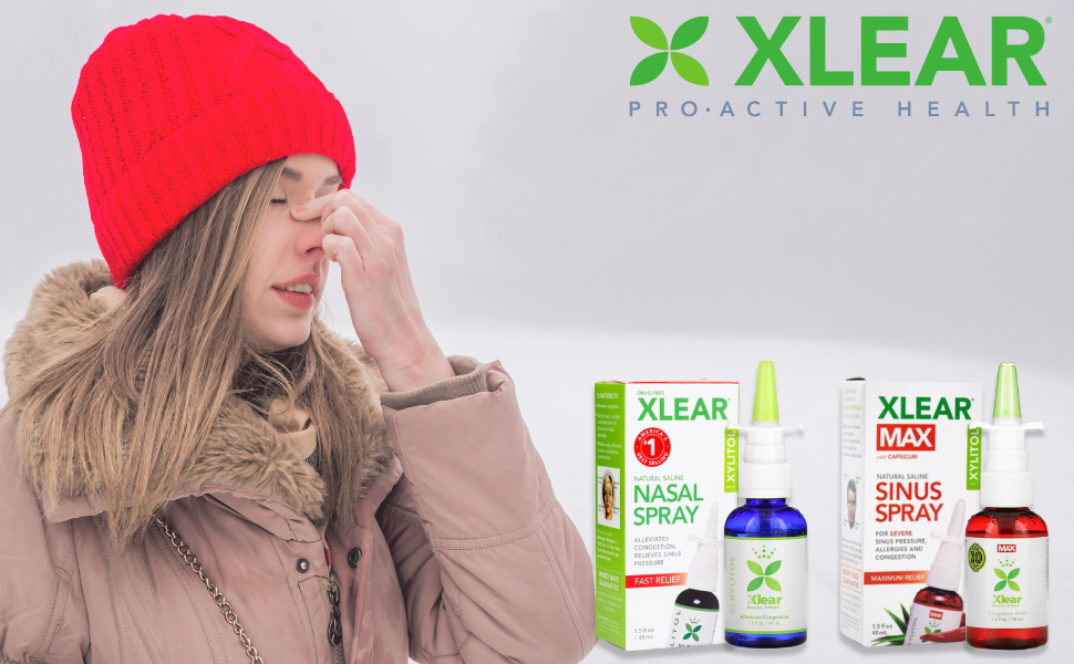 Xlear Nasal Spray with Xylitol Bundle Fast Sinus Relief for Daily Use and Xylitol