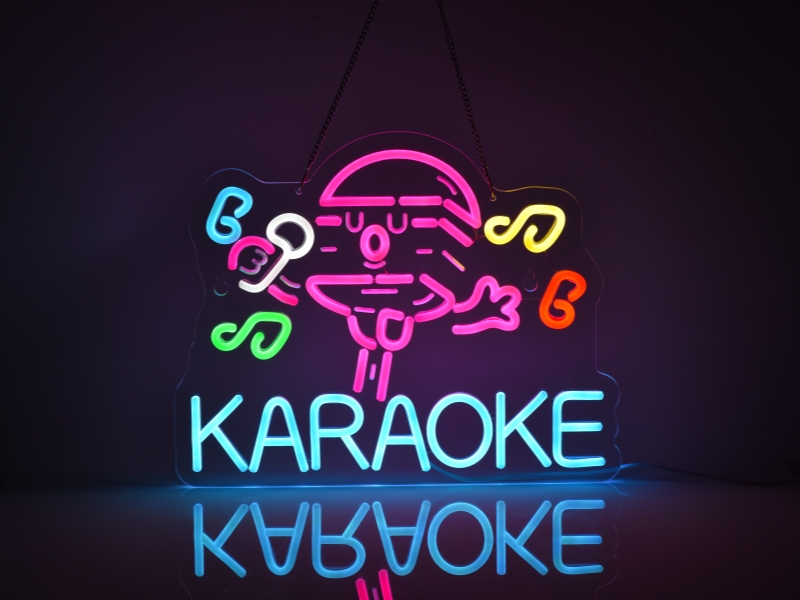 ネオンサインNEON SIGN ネオンライト クラブ カラオケ インテリア Amazon.co.jp: JOMOBUTY KARAOKE ネオンサイン 多階段調光可 LED