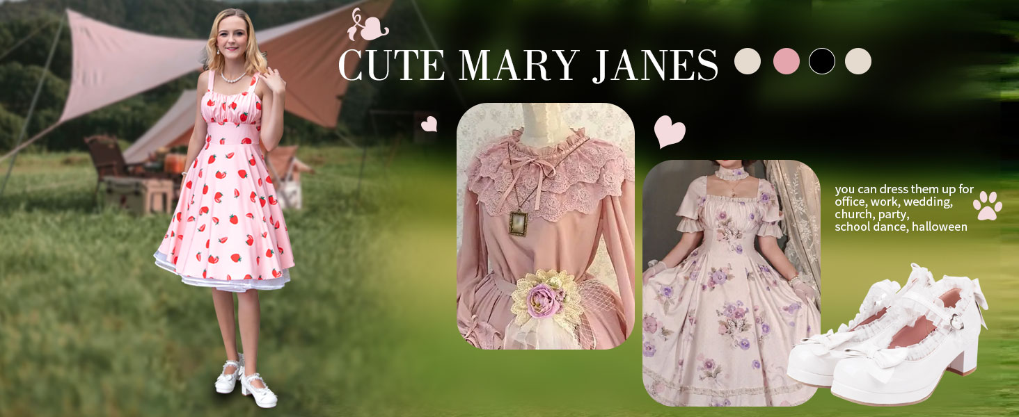 Lolita shoes for women kawaii shoes chunky heel ankle boots lolita boots.pink lolita mary janes