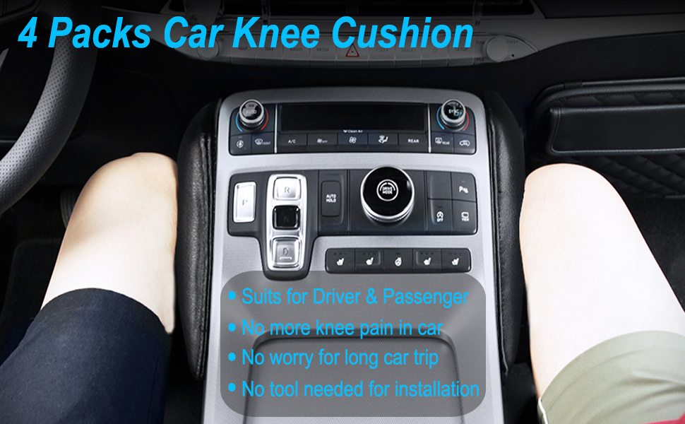 Ankey 4 Pack Soft Leather Car Center Console Knee Leg Elbow