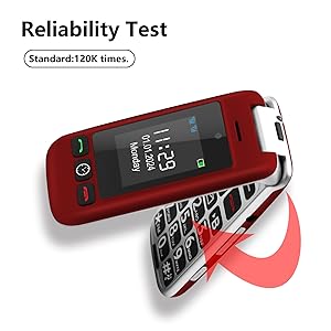 artfone C10 Red,with Charging Dock,2G Dual SIM Dual LCD Unlocked Flip ...