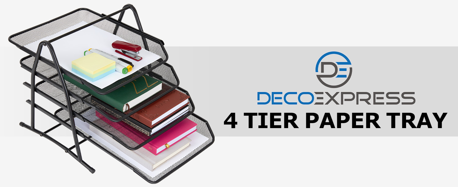 Desk Organiser Mesh 4 Tier Desk Storage Organiser