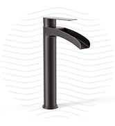 Phiestina Tall Bathroom Vessel Sink Faucet, Single Hole Single Handle Waterfall Oil Rubbed Bronze...