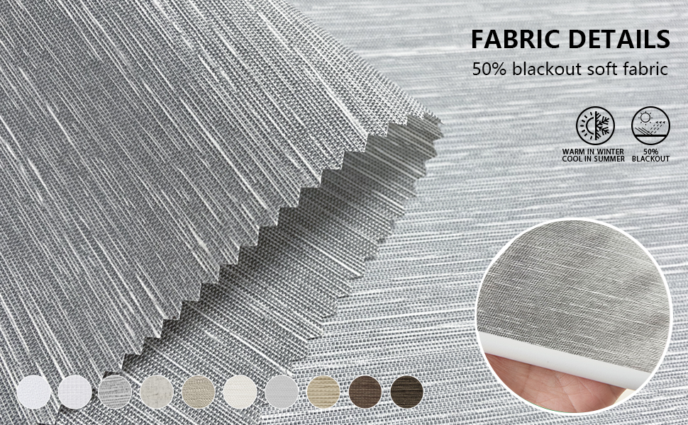 Yoolax Costom Smart Panel Track Blinds, Motorized Sliding Panel Blinds Works with Alexa, Fabric