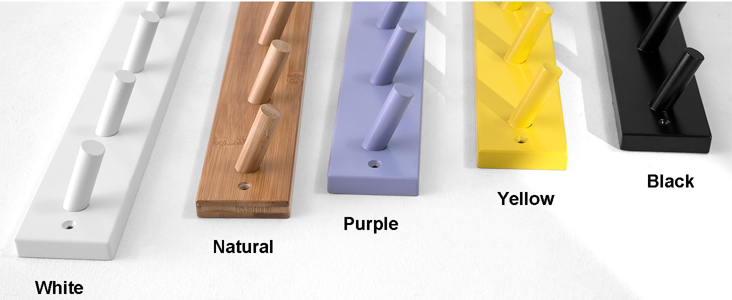 Stylish Selection: Choose Your Favorite Color for Our Elegant Bamboo Coat Rack