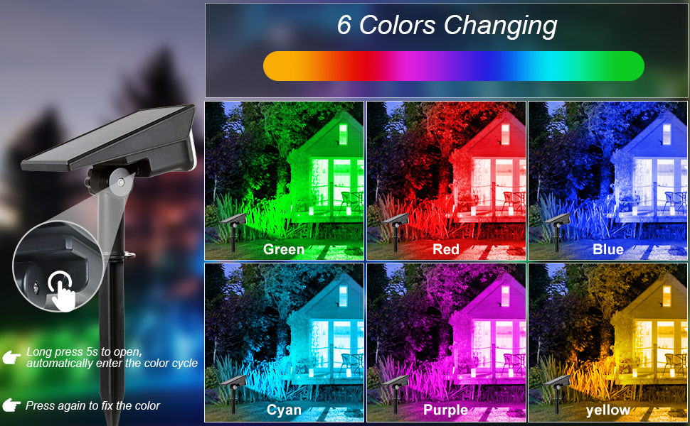 CREPOW Solar Spot Lights Outdoor