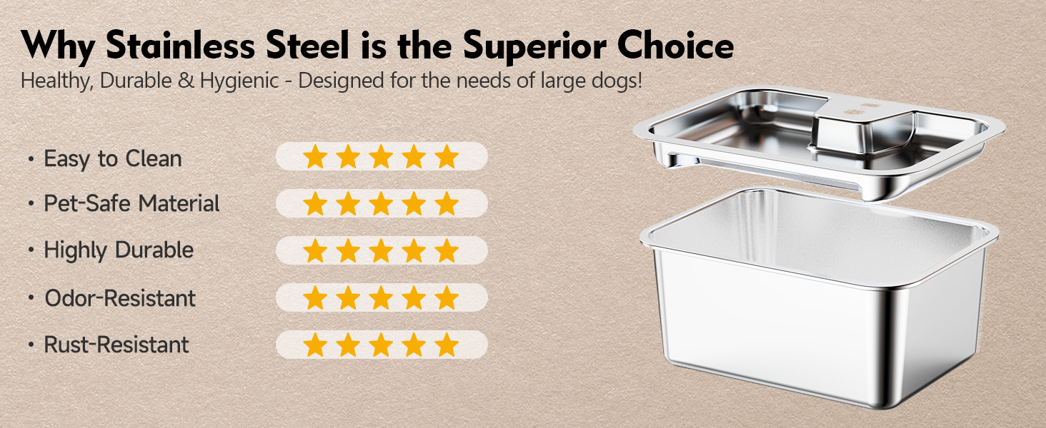 PETDOTT Dog Water Fountain for Large Dogs