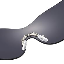 Soft silicone nose pads design without pressure points - more stable and comfortable