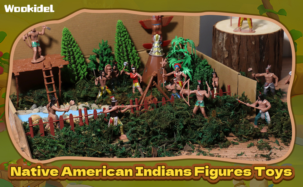 Native American Indians Figures Toys Set