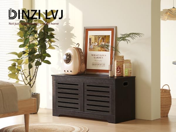 Amazon.com: DINZI LVJ Storage Chest, Flip-Top Wooden Toy Box
