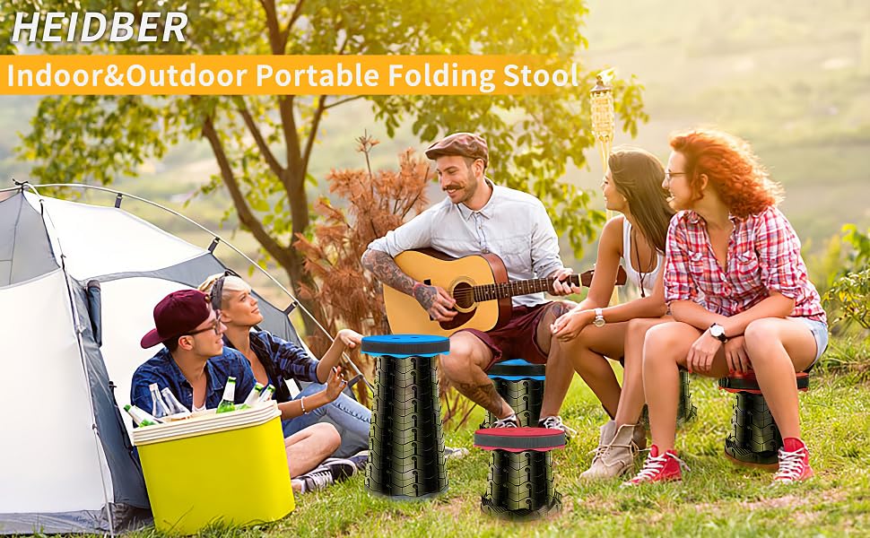 Folding Stools for Adults Portable Telescoping Stool Collapsible Stools Foldable