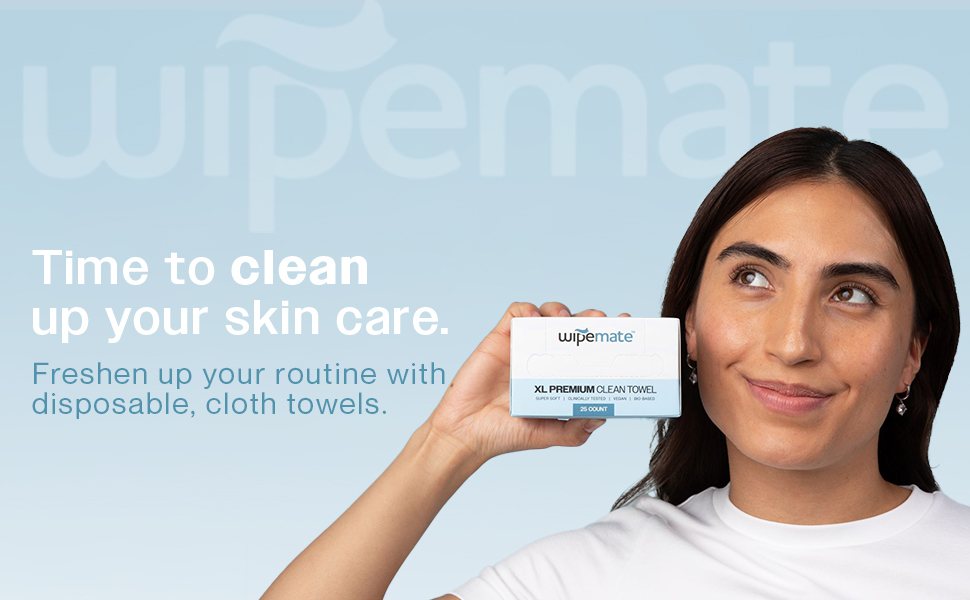 Wipemate XL Premium Clean Towels, 100 Biobased Face Towel
