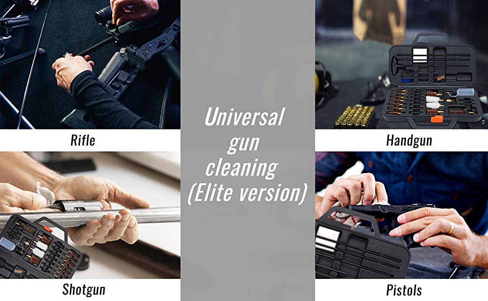 BOOSTEADY Gun Cleaning Kit Elite Edition for Rifles Universal Handgun
