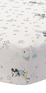 Moonlight Mickey Crib Sheet