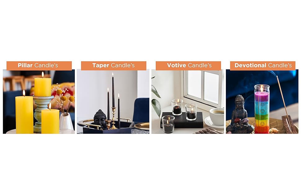 Simply Soson Set of 6 Ivory Pillar Candles 3" x 6