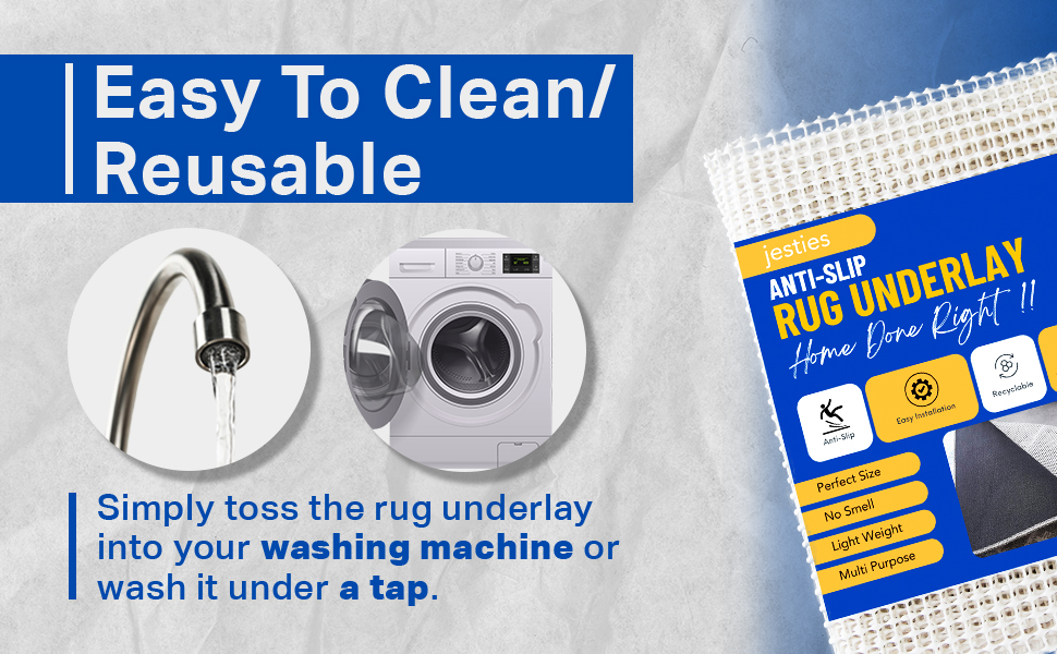 Jesties Non Slip Rug Underlay This 80x180cm Anti Slip Rug Underlay
