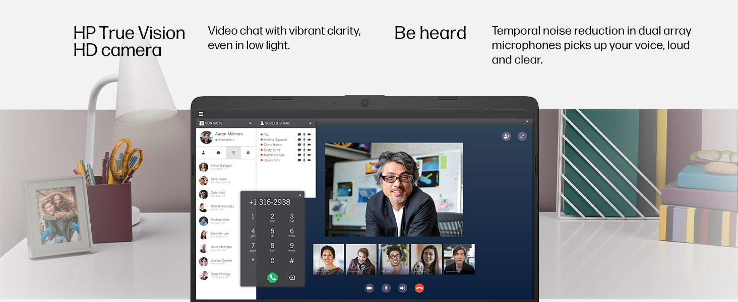 true vision hd camera webcam call chat video conference noise reduction mics recording
