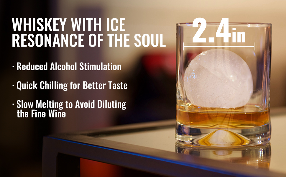 VEVOR Ice Ball Press, 2.4" Ice Ball Maker, Aircraft Aluminum Ice Ball