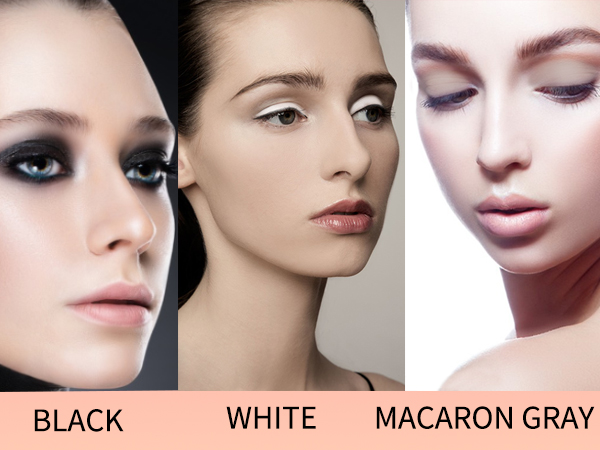 black white gray eyeshadow