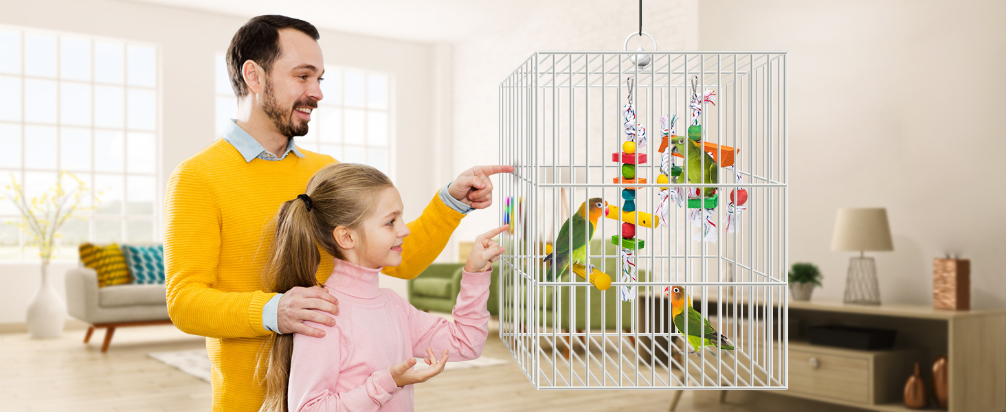 Nobleza Bird Toys, 2 Pack Parrot Chew Toys with Nature