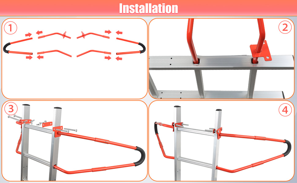 SLIIMU Ladder Stabilizer Standoff Brackets with Foam Elbows and Anti